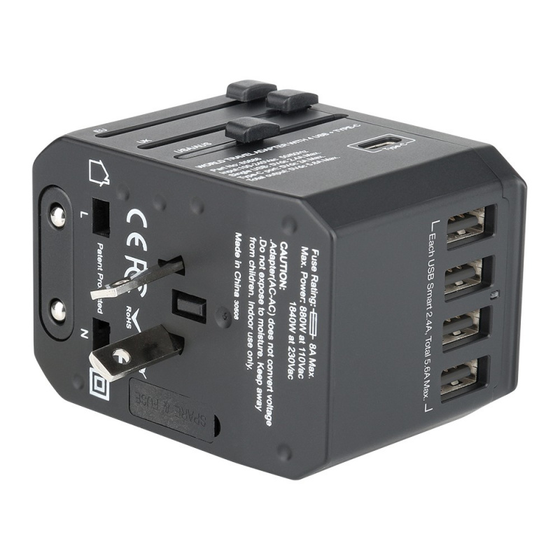 Verbatim 5 Ports Travel Adapter 旅行充電器 (65829/65685/65686)