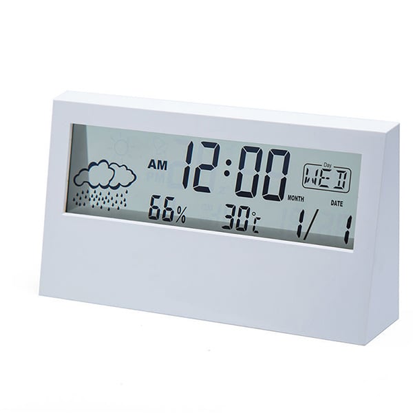 JK KOREA 多功能數位LCD帶溫度濕度電子時鐘鬧鐘