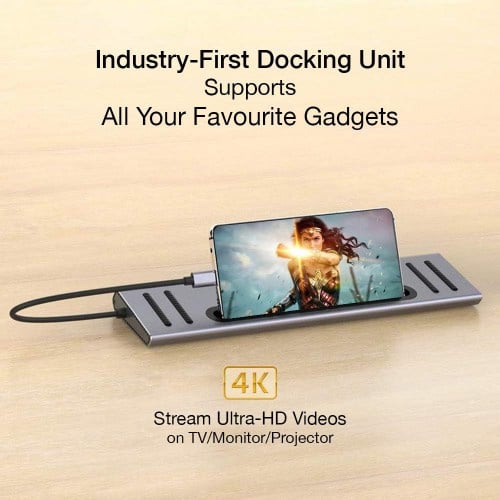 Onten 12 in 1 USB C Docking Station - Type-C to 2*HDMI 4K/ 2*USB-C/ 4*USB 3.0/Gigabit port/SD/TF/Audio OTN 9199