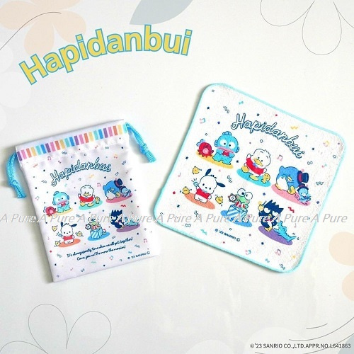Sanrio角色水怪 AP鴨 TX企鵝 XO PC狗 Keroppi毛巾/手巾仔20 x 20 cm-日本直送