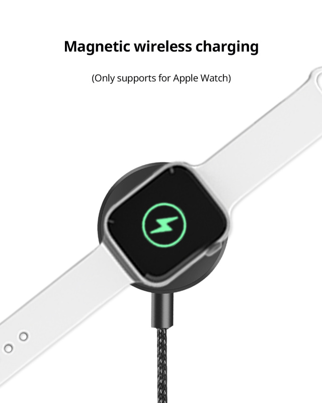 SUPERV CC51 Charging Cable 100W 120cm 5in1 PD100W USB-A/Type-C Wireless Watch Support