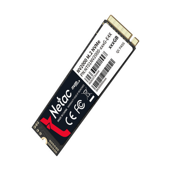 NETAC NV2000 PCIe Gen3×4 M.2 SSD (256GB/512GB/1TB) (讀:2500MB/s 寫:2100MB/s)