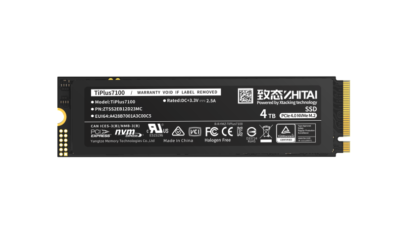 ZHITAI TiPlus7100PCIe 4.0 x 4 NVMe 2.0 M.2 SSD ( 1TB/ 2TB/ 4TB )