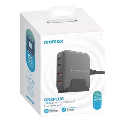MOMAX OnePlug 100W 四輸出GaN 電源充電座 [UM33] [2色]