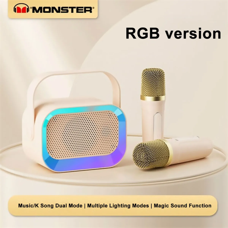 MONSTER - GK600 便攜式RGB彩光藍牙音箱連麥克風  Party KTV Box 唱K神器  一鍵消原聲