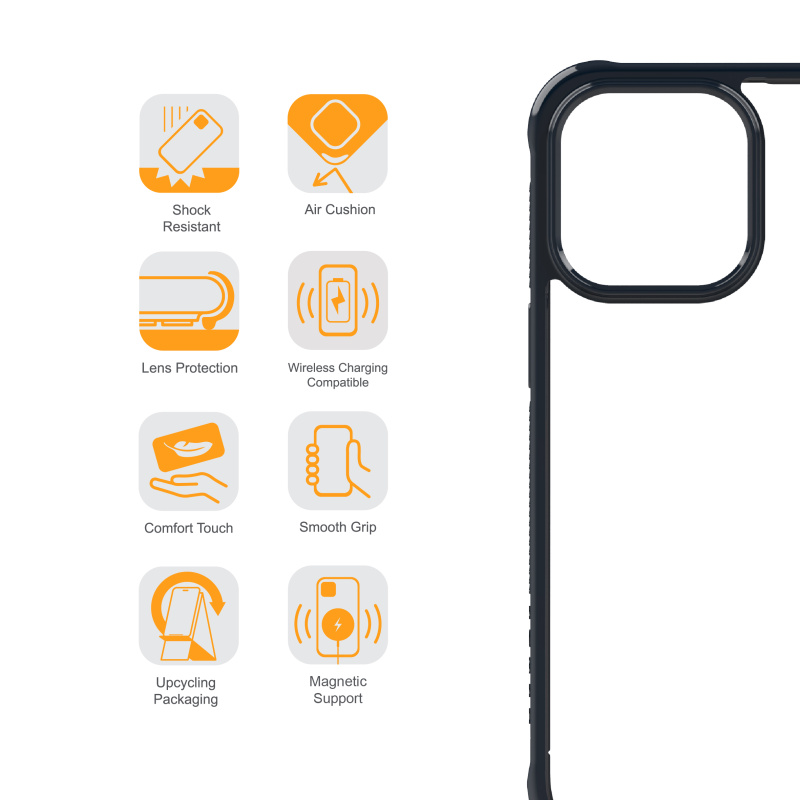 ARMOR iPhone 15系列 Signature Pro 電話保護殼_午夜藍/橙帶