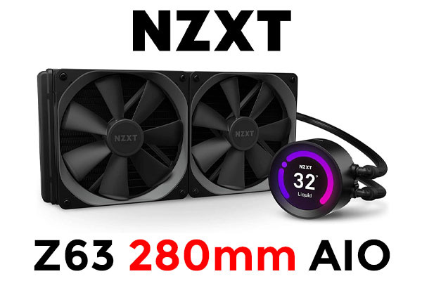 NZXT KRAKEN z63 280mm RGB AIR Liquid Cooler with LCD Display BLACK