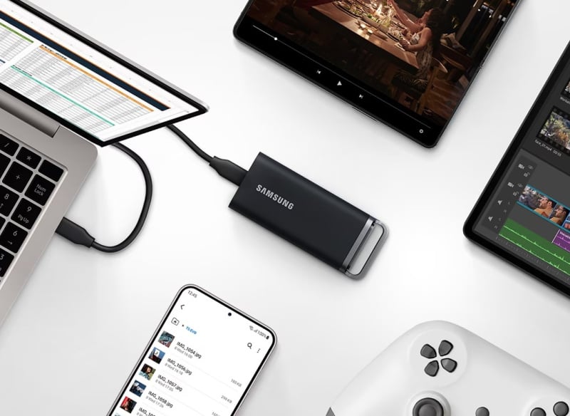 Samsung T5 EVO USB 3.2 Gen 1 Portable SSD (2TB/4TB/8TB)