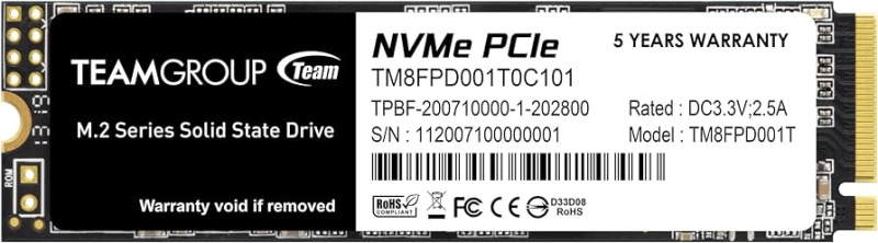 TEAMGROUP 2TB NVMe PCIe M.2 2280 固態硬碟