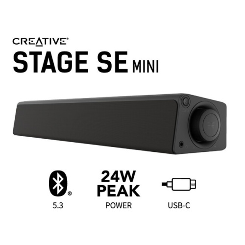 Creative Stage SE Mini 藍牙5.3 緊湊型顯示器下條形喇叭