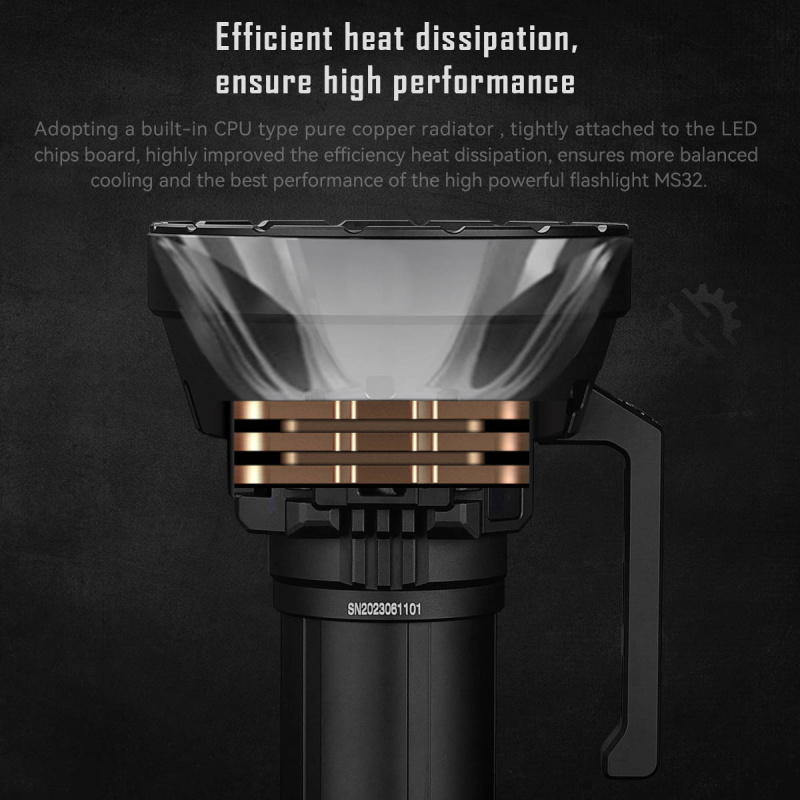 Imalent MS32 200,000lm 32x XHP70.2 LED 充電 電筒 內置散熱風扇