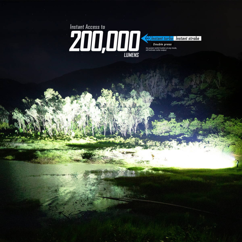 Imalent MS32 200,000lm 32x XHP70.2 LED 充電 電筒 內置散熱風扇
