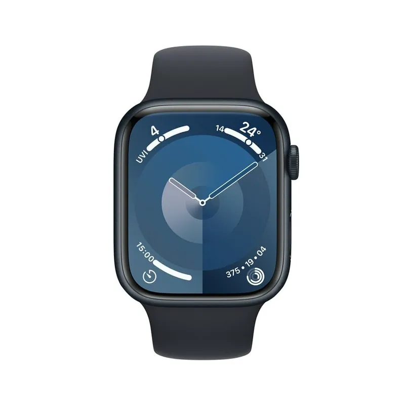 APPLE Watch Series 9 GPS 鋁金屬錶殼 (午夜暗色) - 45mm 運動錶帶
