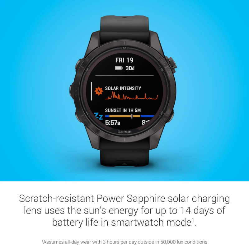 Garmin fēnix 7s Pro Sapphire Solar Edition 太陽能智能手錶