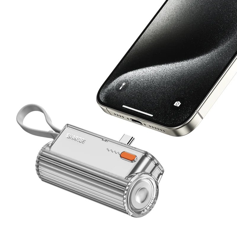 SHARGEEK (SHARGE) Flow Mini 5000mAh 應急膠囊移動電源 SP012 [Type-C+ Lightning插頭]