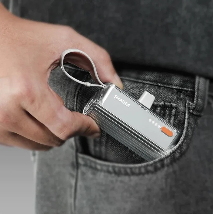 SHARGEEK (SHARGE) Flow Mini 5000mAh 應急膠囊移動電源 SP012 [Type-C+ Lightning插頭]