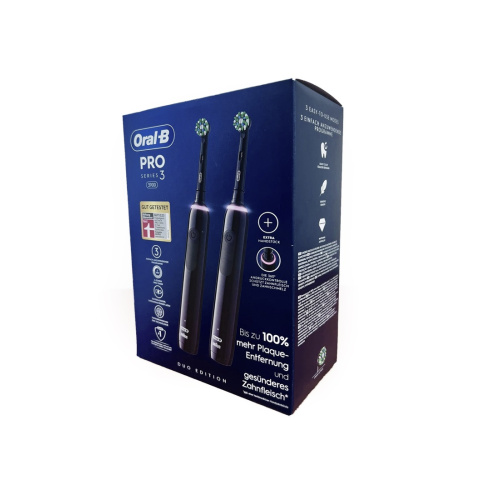 Oral-B Pro 3 3900 電動牙刷(黑色孖裝)(附1 個 CrossAction) - 平行進口