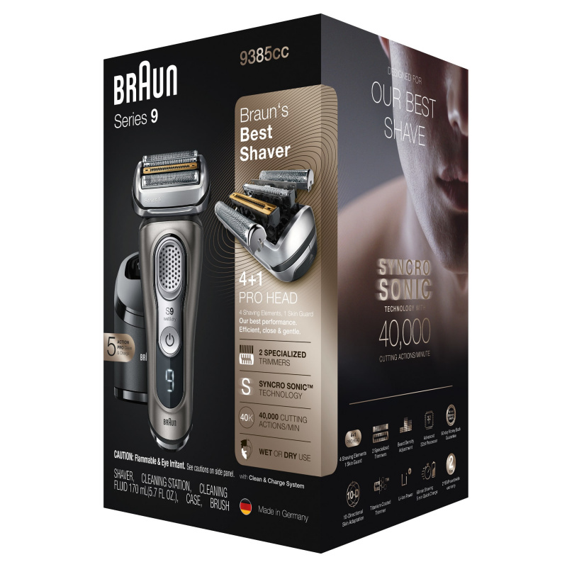 Braun 百靈 Series 9 9385cc Wet & Dry 電動剃鬚刨