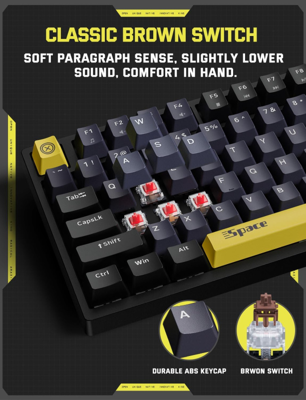 Onikuma G38 Mechanical Gaming Keyboard 電競機械遊戲鍵盤 青軸 / 茶軸
