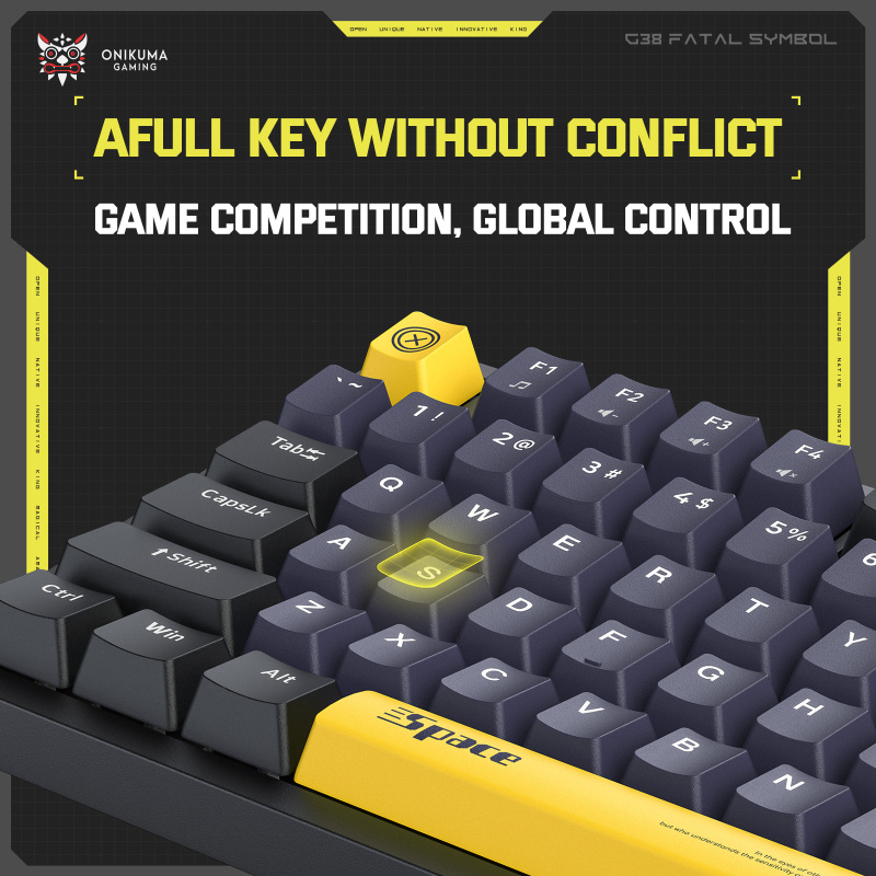 Onikuma G38 Mechanical Gaming Keyboard 電競機械遊戲鍵盤 青軸 / 茶軸