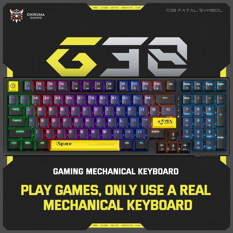 Onikuma G38 Mechanical Gaming Keyboard 電競機械遊戲鍵盤 青軸 / 茶軸