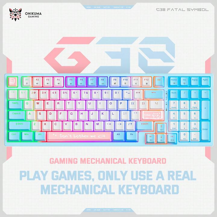 Onikuma G38 Mechanical Gaming Keyboard 電競機械遊戲鍵盤 青軸 / 茶軸