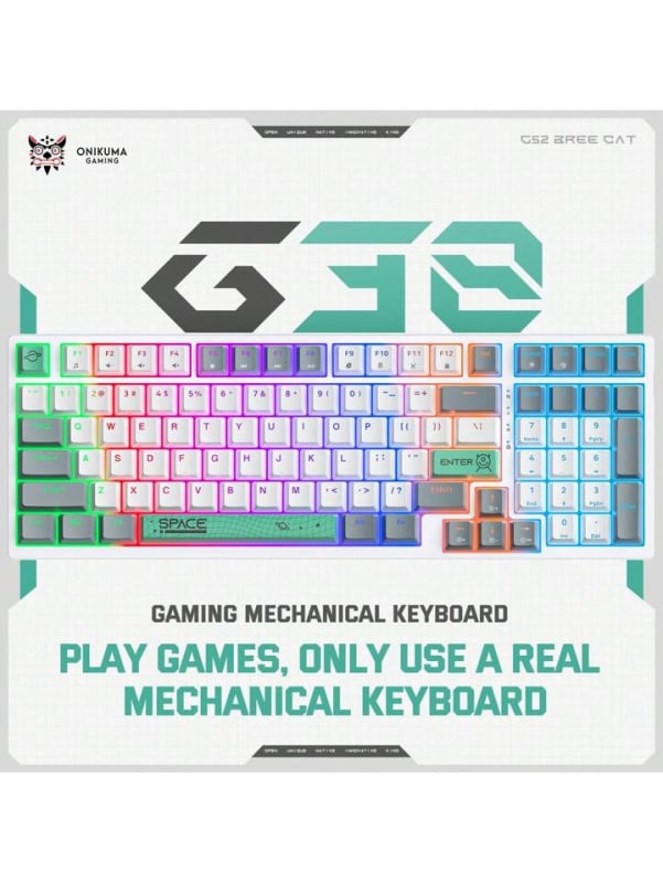 Onikuma G38 Mechanical Gaming Keyboard 電競機械遊戲鍵盤 青軸 / 茶軸