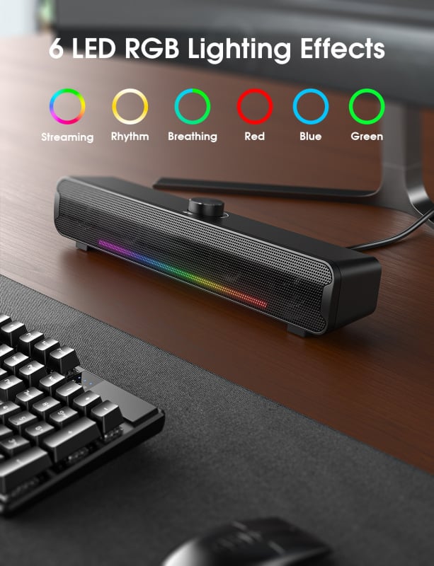 Onikuma L16 RGB Gaming Speaker 藍芽喇叭 雙全頻揚聲器 / 360°環繞聲