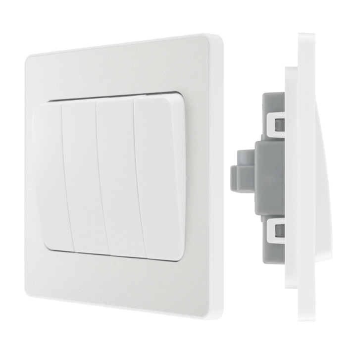 英國 BG British General Evolve PCDCL44WW IP20 20A 16AX 大按開關燈掣 4G 雙向 Pearlescent White 珠光白