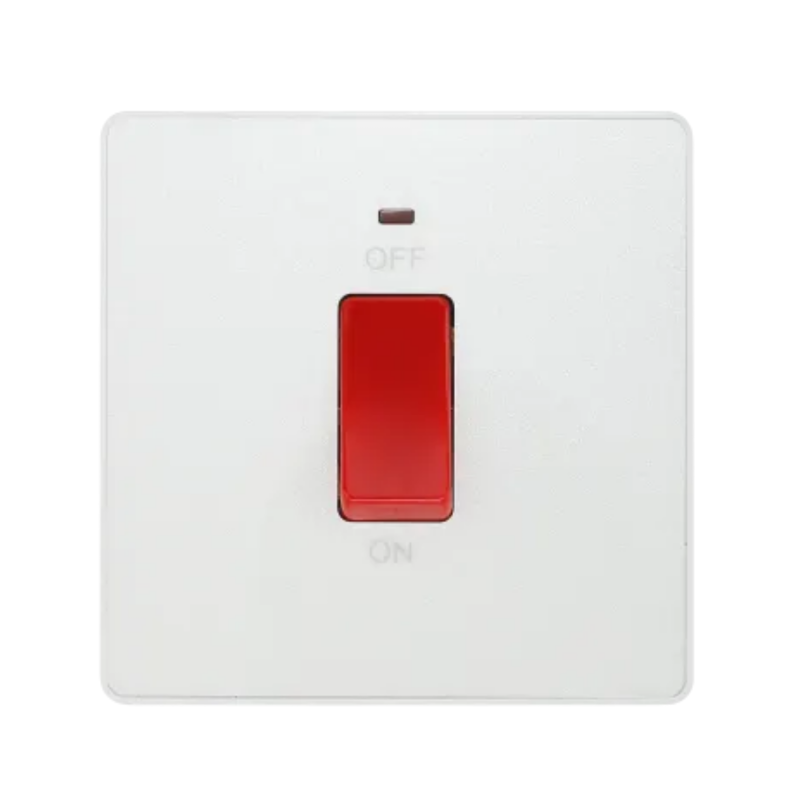 英國 BG British General Evolve PCDCL74W IP20 45A 單位雙極開關 帶電源指示燈 Pearlescent White 珠光白