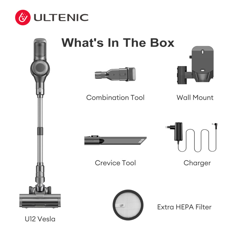 Ultenic U12 Vesla 綠光顯塵多功能無線吸塵器