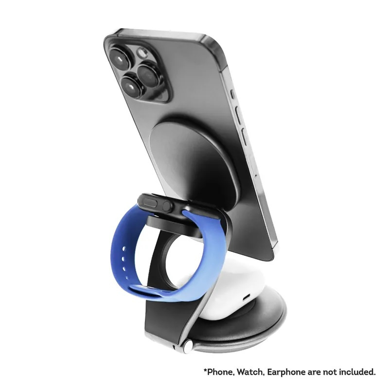 ProMini MagW3R 磁吸三合一360°摺疊式無線快充座連火牛