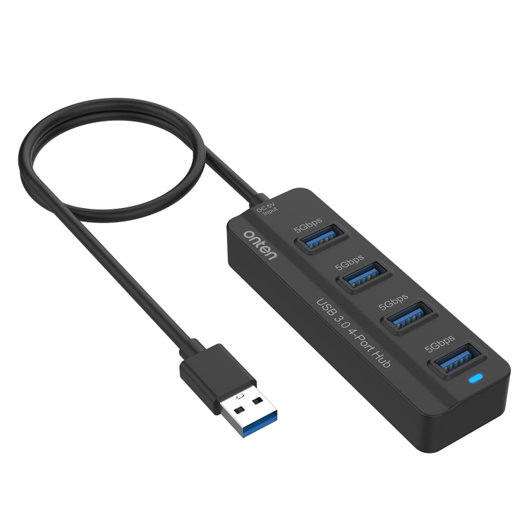 Onten USB3.0 x 4 Ports Hub and Power Supply Port OTN-5305
