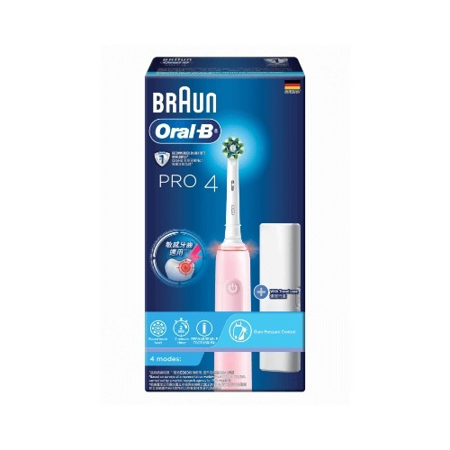 Oral-B Pro 4 充電電動牙刷 (粉紅色)
