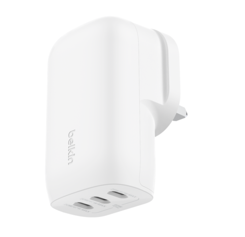 Belkin BoostCharge 3 Port USB-C Wall Charger with PPS 67W 3連接埠USB-C家用充電器 WCC002myWH