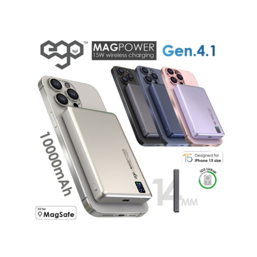 EGO MAGPOWER Gen.4.1 10000mAh magsafe 移動電源 [4色]