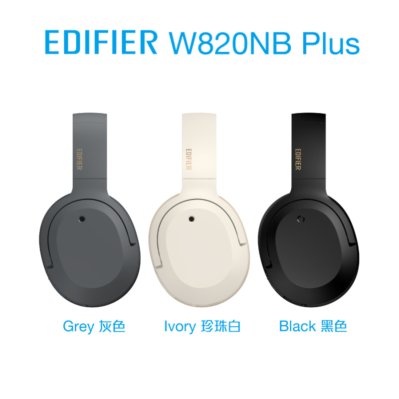 Edifier 頭戴式藍牙主動降噪耳機 W820NB Plus [3色]