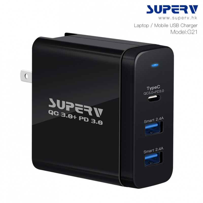 Superv PD3.0+QC3.0 旅行充電器