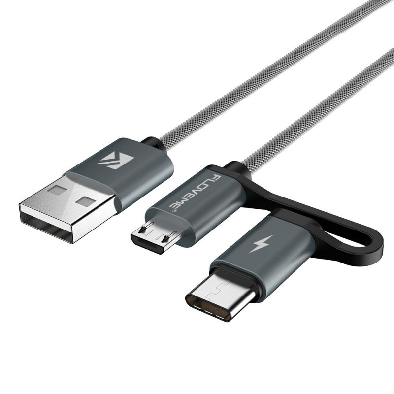 Floveme Type-C & Micro USB Charging Cable 1m