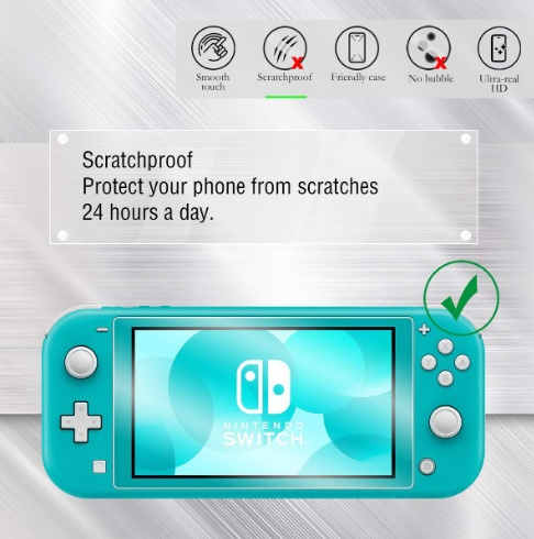 ALOK 2片裝任天堂Nintendo Switch專用磨砂鋼化膜玻璃保護貼 / 磨砂陶瓷軟膜保護貼
