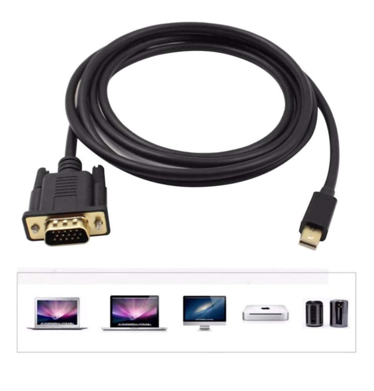 EW Mini DisplayPort to VGA Cable 1.8m