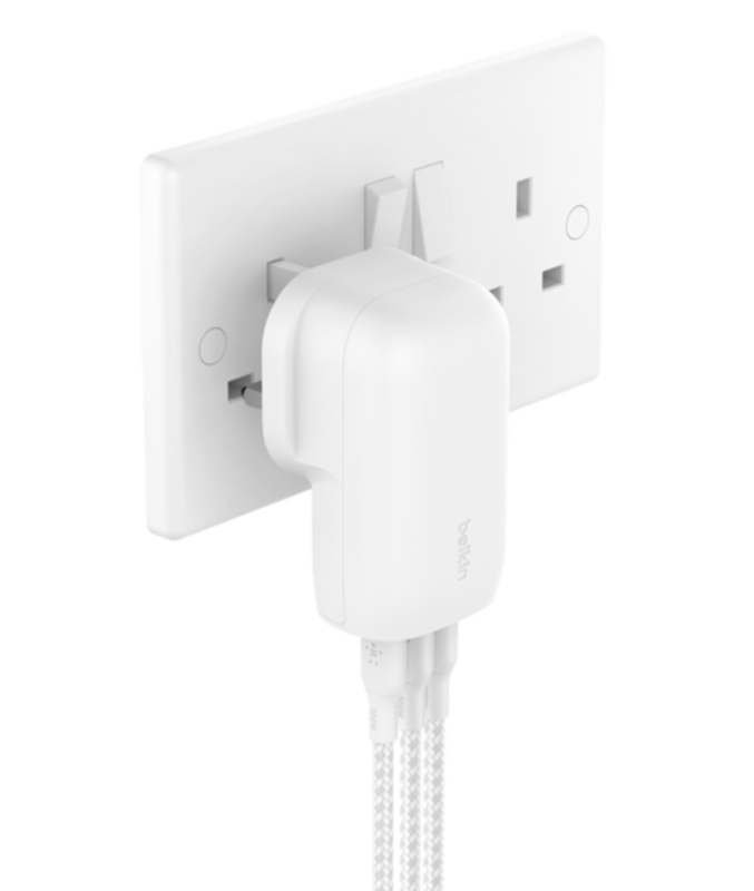 Belkin BoostCharge 3 Port USB-C Wall Charger with PPS 67W 3連接埠USB-C家用充電器 WCC002myWH