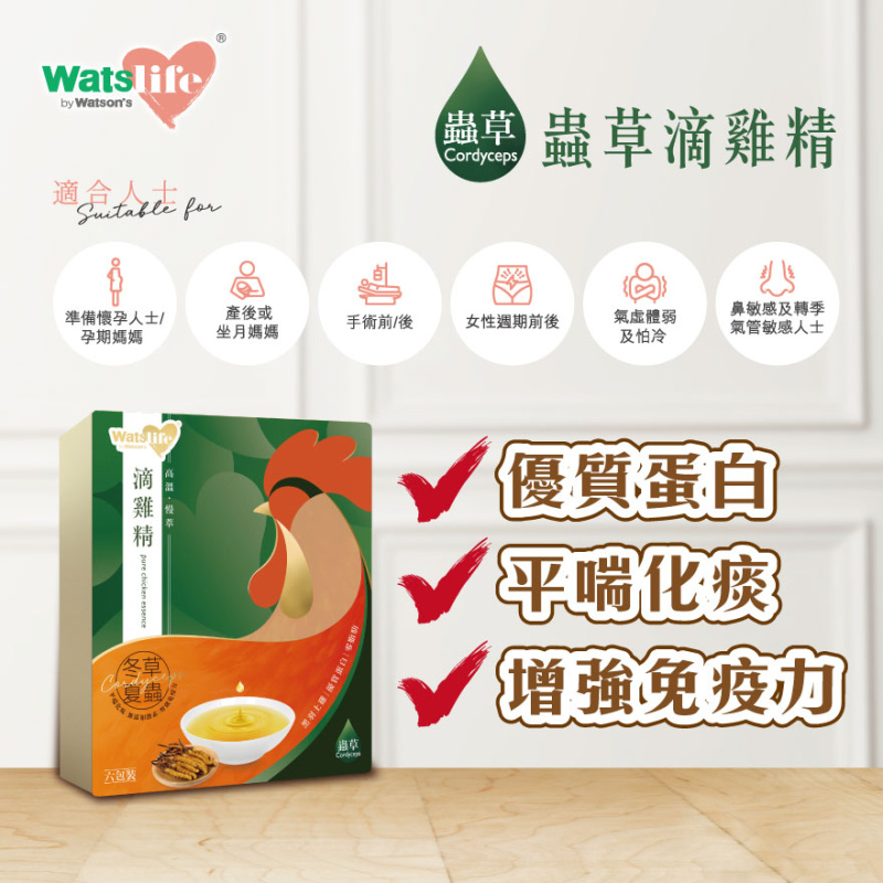 [原箱10盒*6包] WatsLife 滴雞精 50ml [3口味] [中/英文版隨機出貨]【春日會員感謝祭】