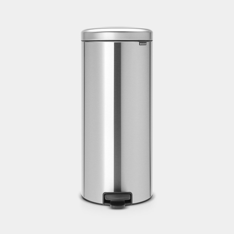 Brabantia 比利時製 Newlcon Pedal Bin 不銹鋼靜音緩降圓形腳踏垃圾桶 (30L, 三種顏色)