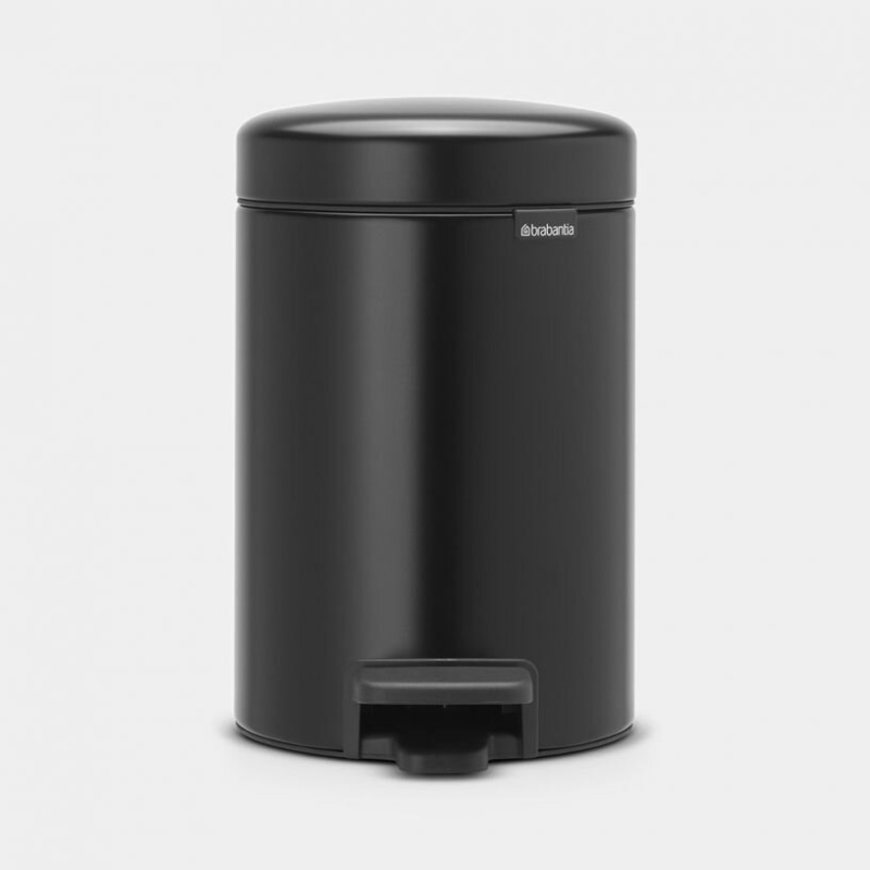 Brabantia 比利時製 Newlcon Pedal Bin 不銹鋼靜音緩降圓形腳踏垃圾桶 (3L, 五種顏色)