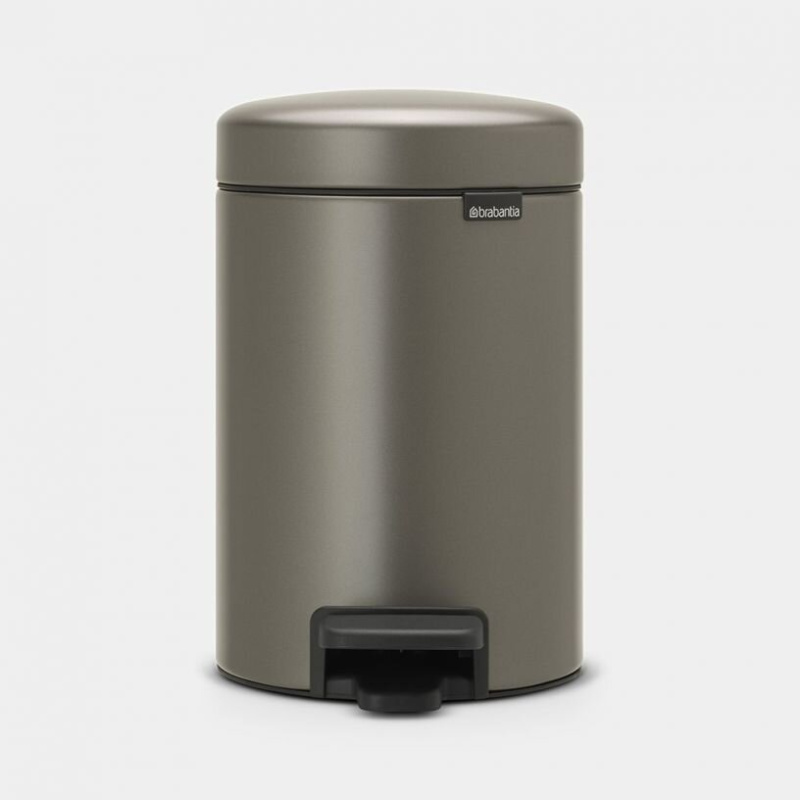 Brabantia 比利時製 Newlcon Pedal Bin 不銹鋼靜音緩降圓形腳踏垃圾桶 (3L, 五種顏色)