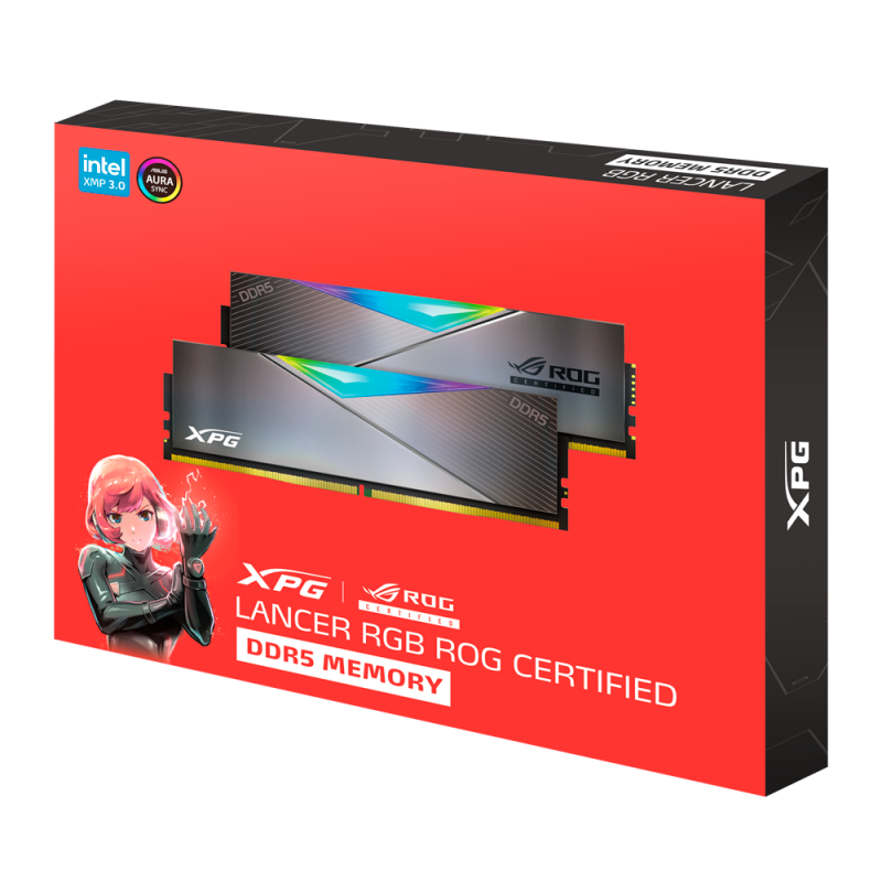 ADATA LANCER RGB ROG CERTIFIED DDR5 6600Hz 32GB (2x16GB) RAM ADATA LANCER RGB ROG CERTIFIED DDR5 6600Hz 32GB (2x16GB) RAM