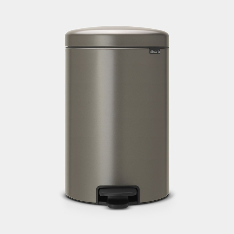 Brabantia 比利時製造不銹鋼靜音緩降圓形腳踏垃圾桶 Newlcon Pedal Bin (20L, 五款顏色)