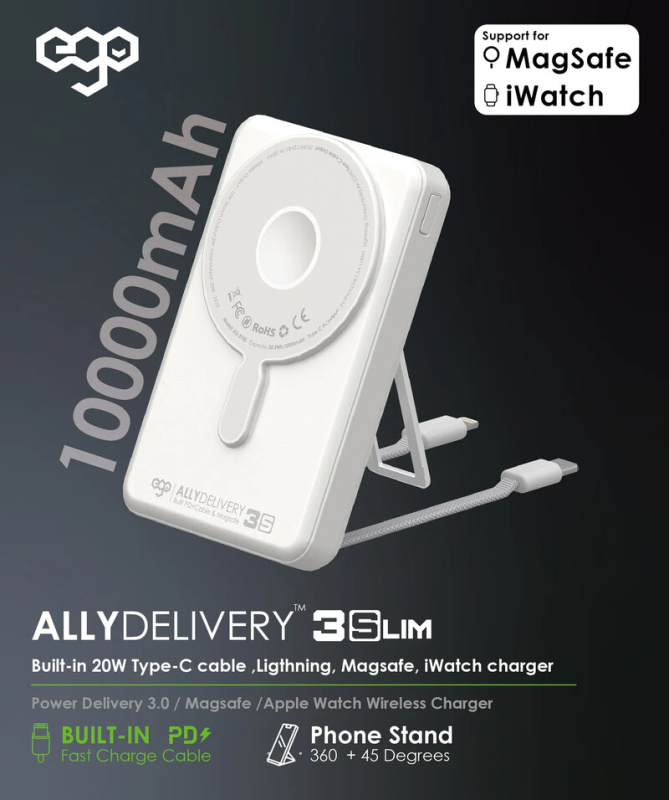 EGO Allydelivery 3s MagSafe 10000mAh 6合1 移動電源 AD3S-10