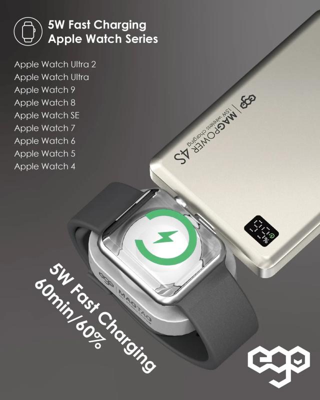 EGO MagTag 2合1 無線充電器 APPLE WATCH 充電器